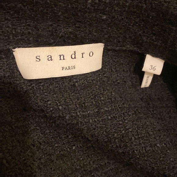 SANDRO SHORT SLEEVE TWEED COAT DRESS. Size 36 - Picture 8 of 11